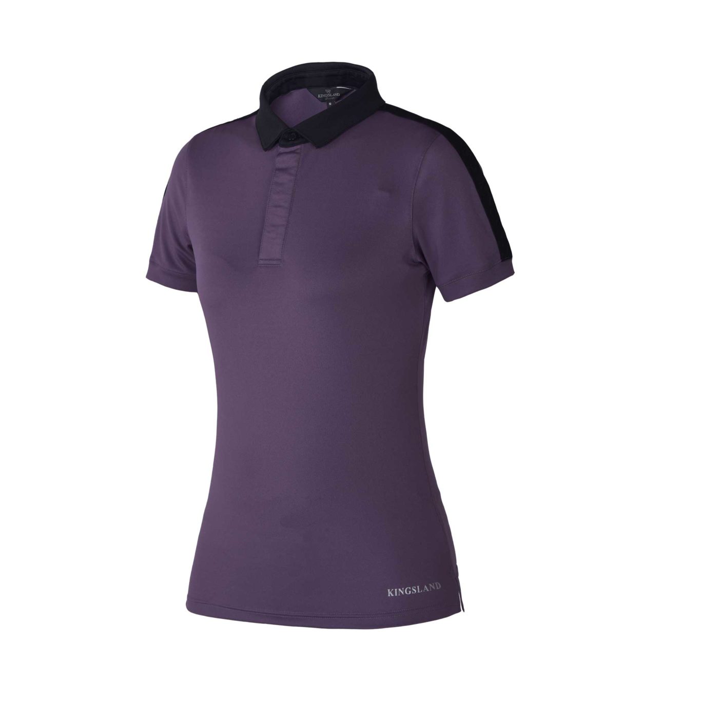 Polo technique à manches courtes violet et noir pour femme modèle KLflo - Kingsland Dressage