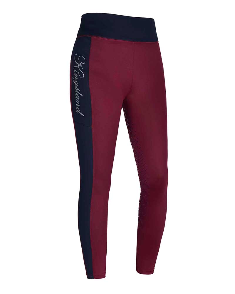 Mallas de invierno burdeos y azul marino (grip culera) para mujer - KLkarina - Kingsland Dressage