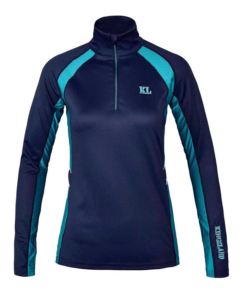 T-shirt d'entraînement bleu marine et turquoise pour femme KLilda - Kingsland