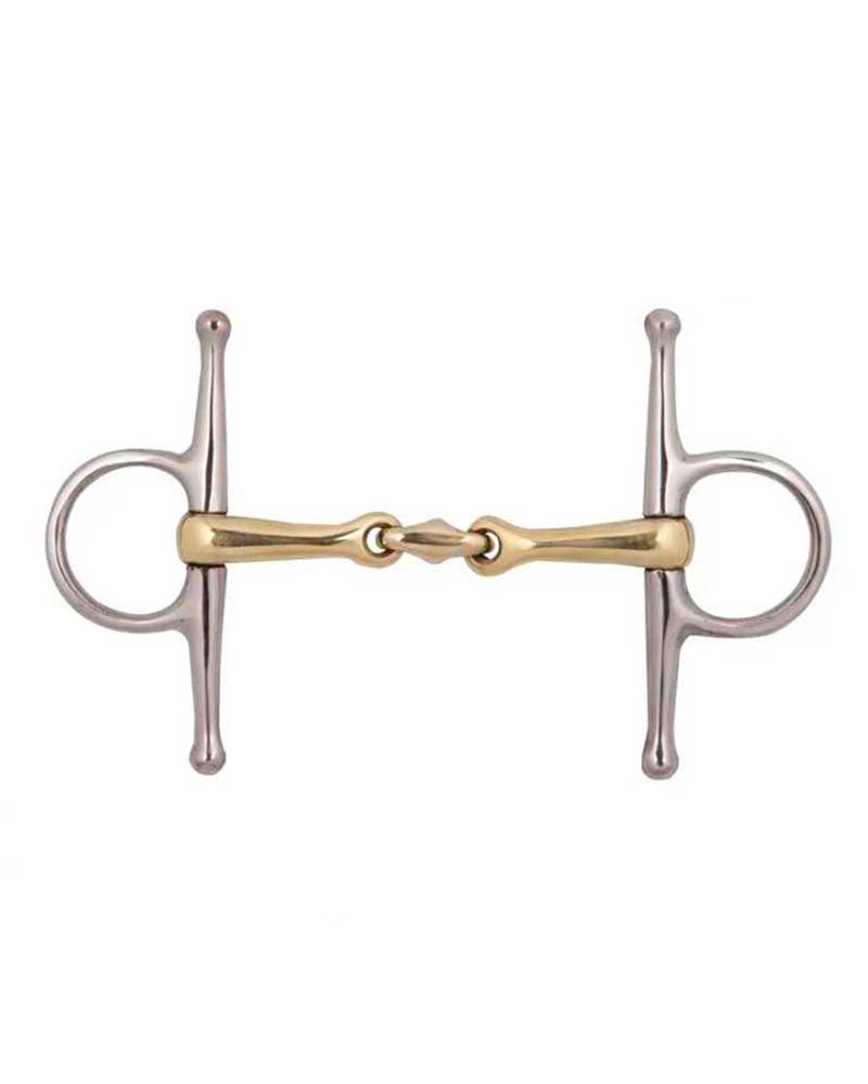 3-piece toothpick snaffle (14cm) with 15mm rings and 4.5cm diameter for horses - Zaldi