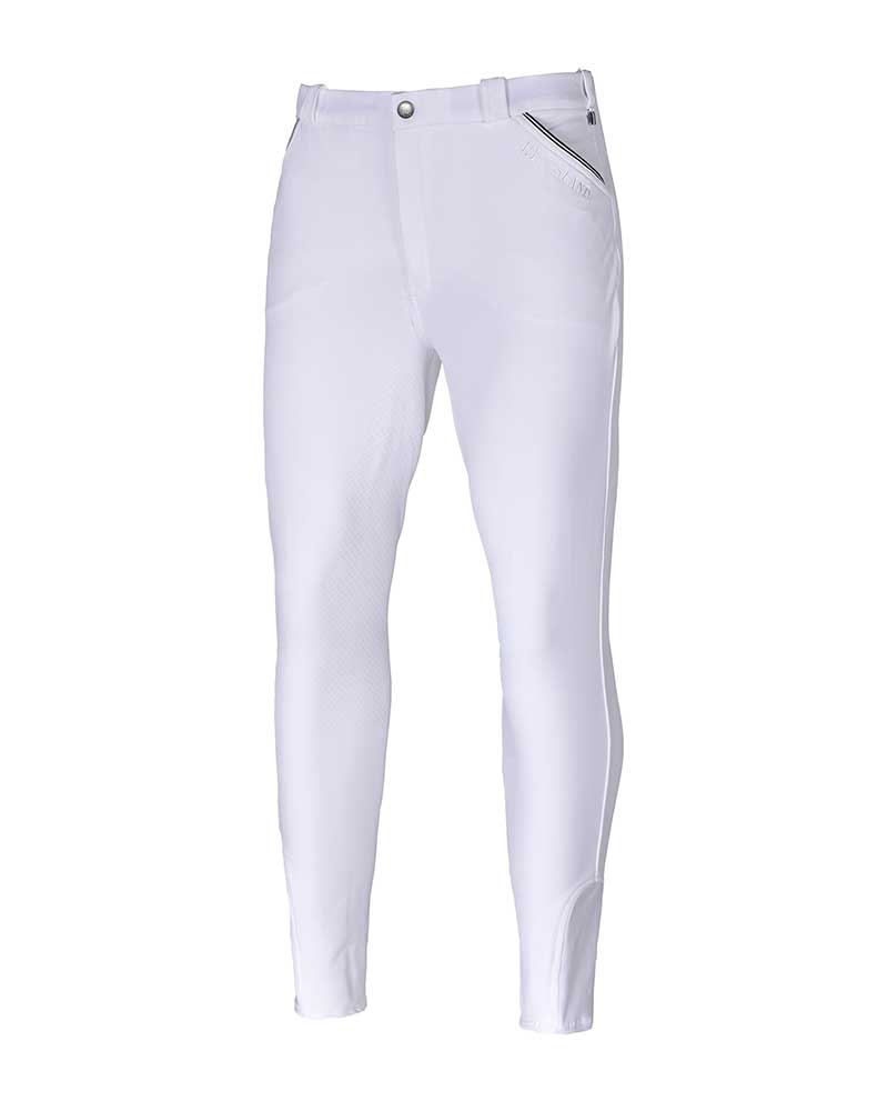 White Competition Breeches with Full Grip for Men KLkenton - Kingsland