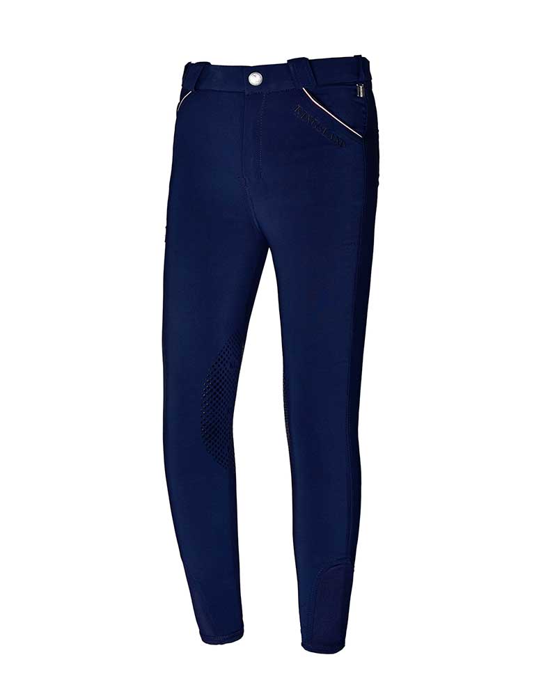 Navy Breeches with Tricolor Trim (Knee Grip) Junior Unisex – KLkonrad d - Kingsland
