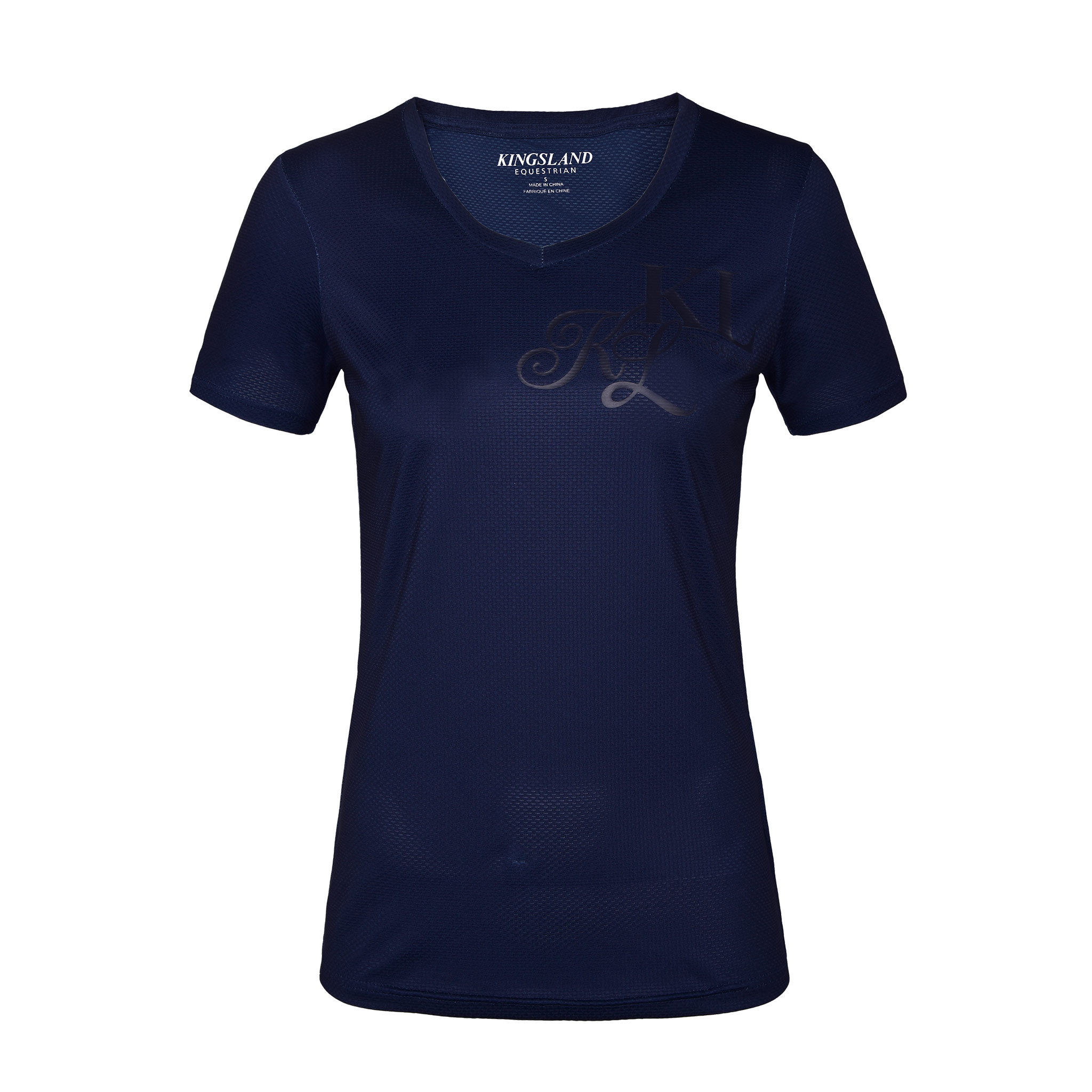 T-shirt technique d'entraînement à manches courtes bleu marine pour femme KLjanisi - Kingsland
