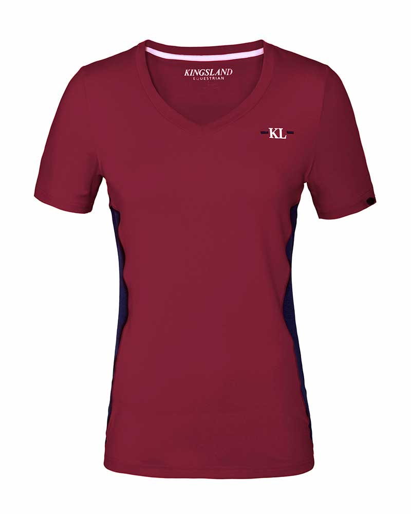 T-shirt d'entraînement à manches courtes bordeaux pour femme KLjaslyn - Kingsland
