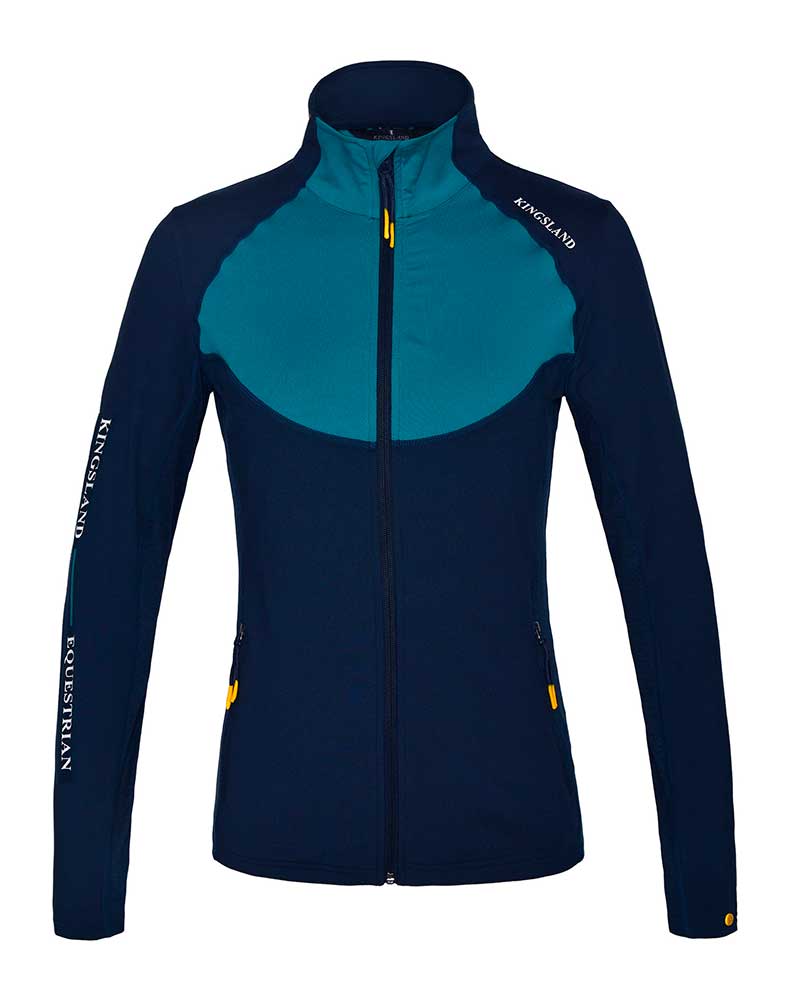 Lightweight Technical Training Jacket Navy and Turquoise for Women – KLjeanine - Kingsland