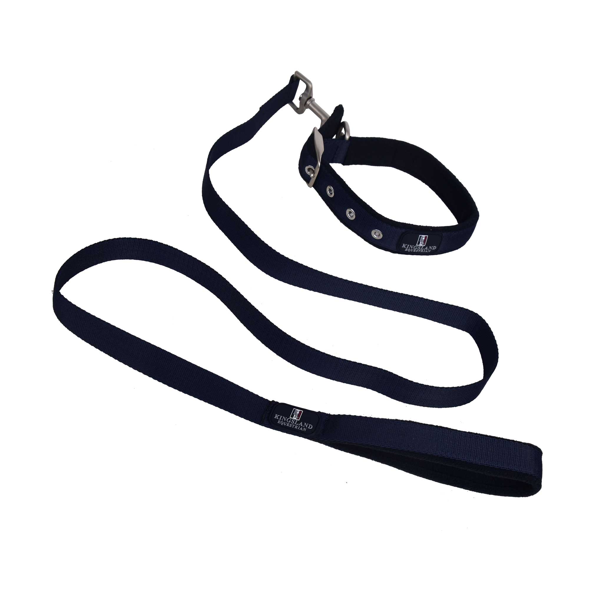 Collier et laisse bleu marine pour chien KLlaban - Kingsland