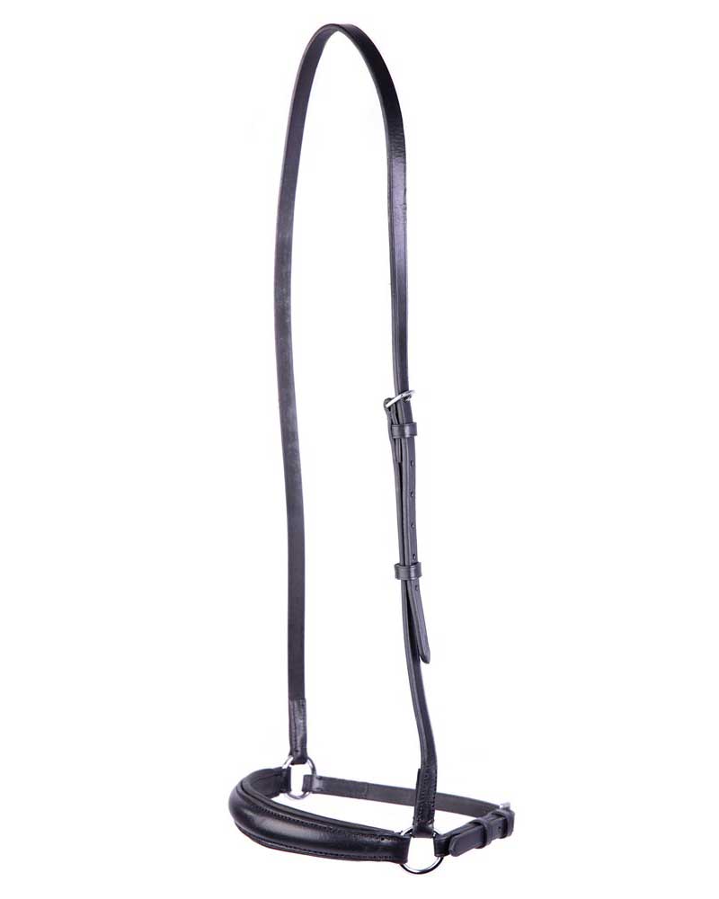 German noseband with black cheek piece for horses - Premiere