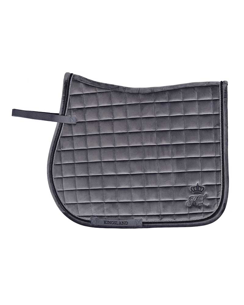 Grey/silver velvet jump saddle pad – KLmya - Kingsland