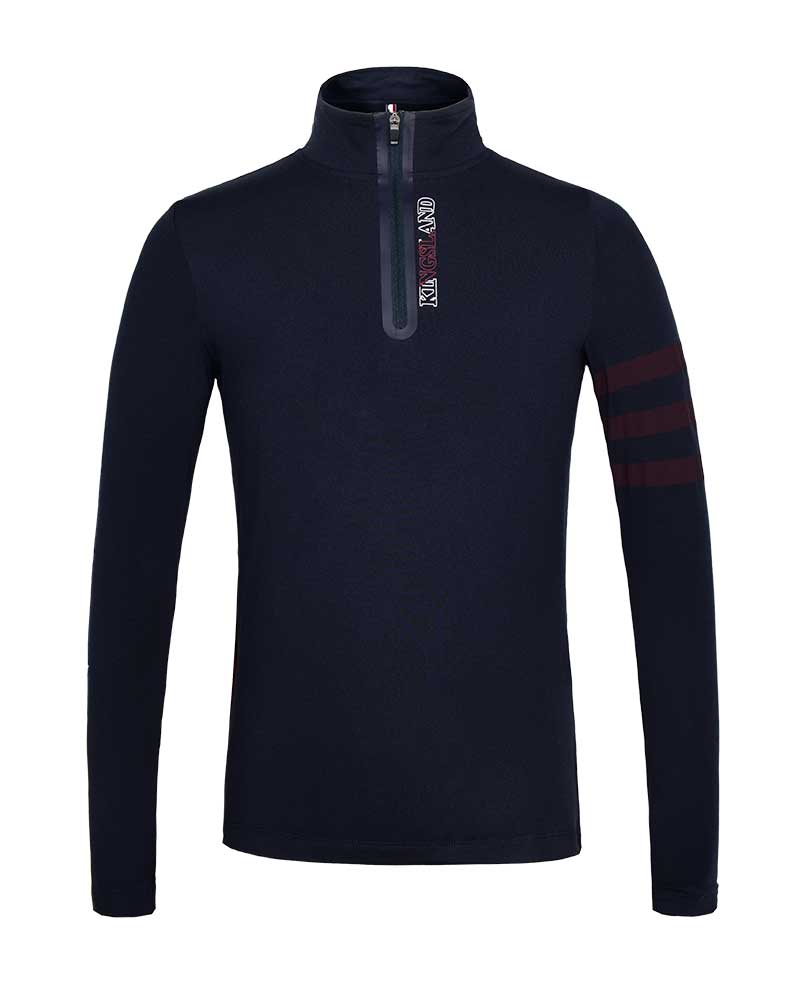 Men's long-sleeved navy blue training shirt KLnorman - Kingsland
