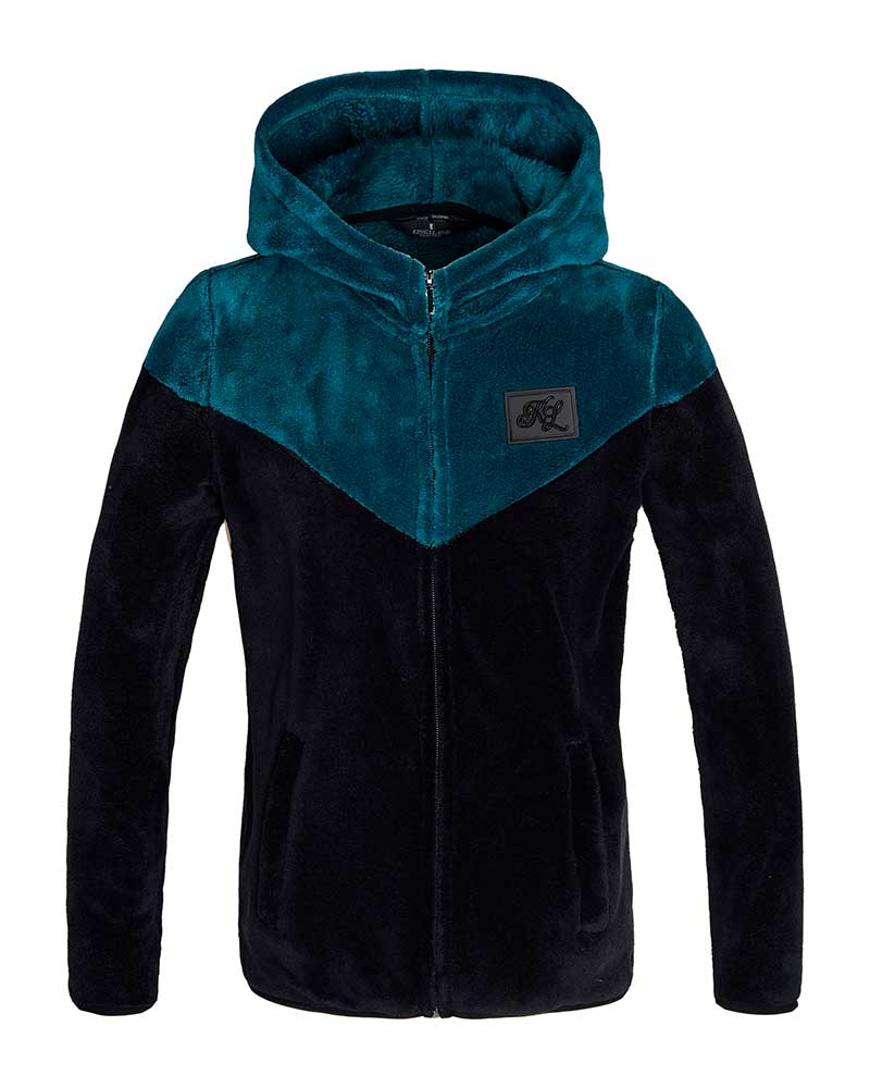 Veste polaire noire et turquoise pour entrenar junior unisexe KLnelia - Kingsland