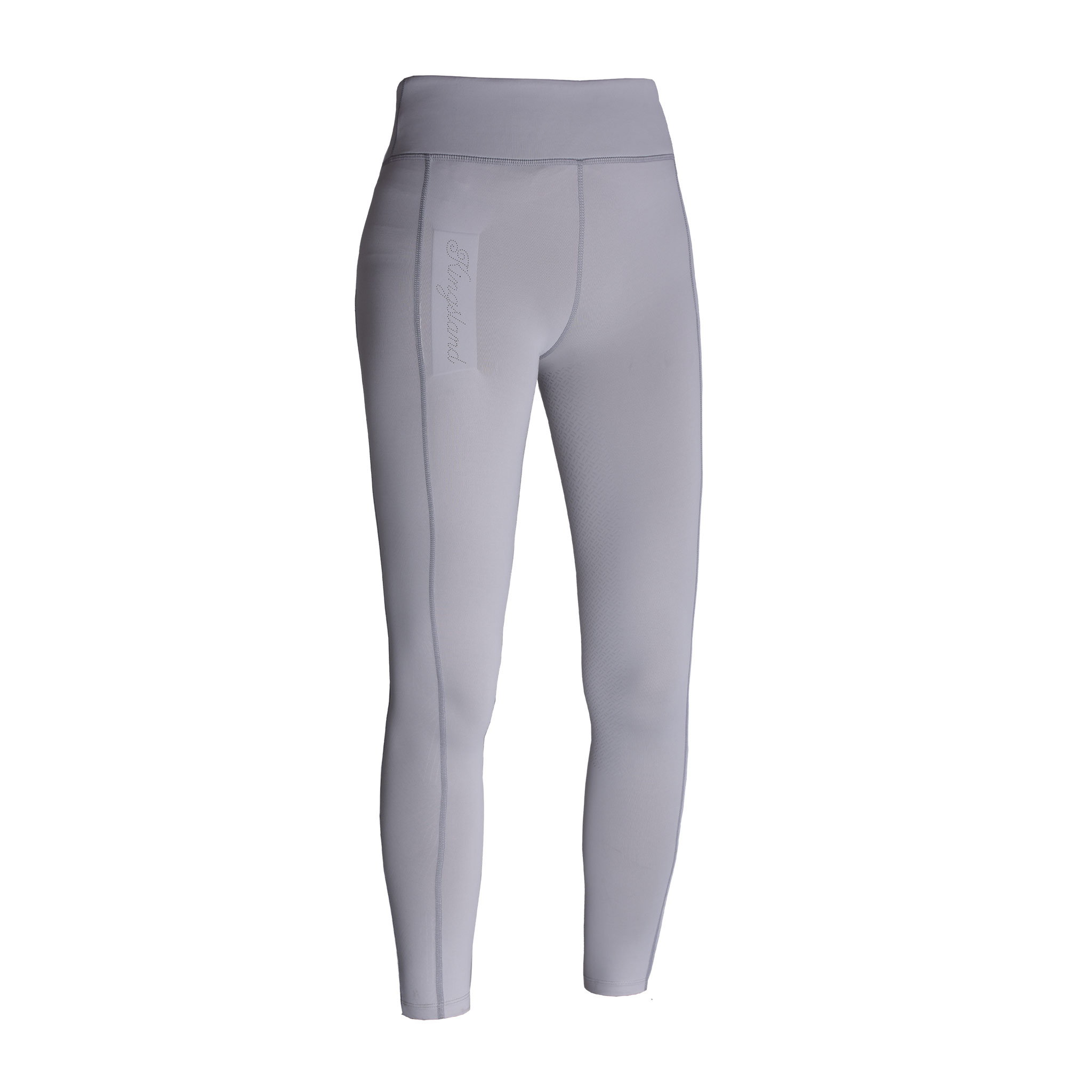 Leggings d'équitation gris clair avec grip à fond intégral pour femme - KLkarina - Kingsland Dressage