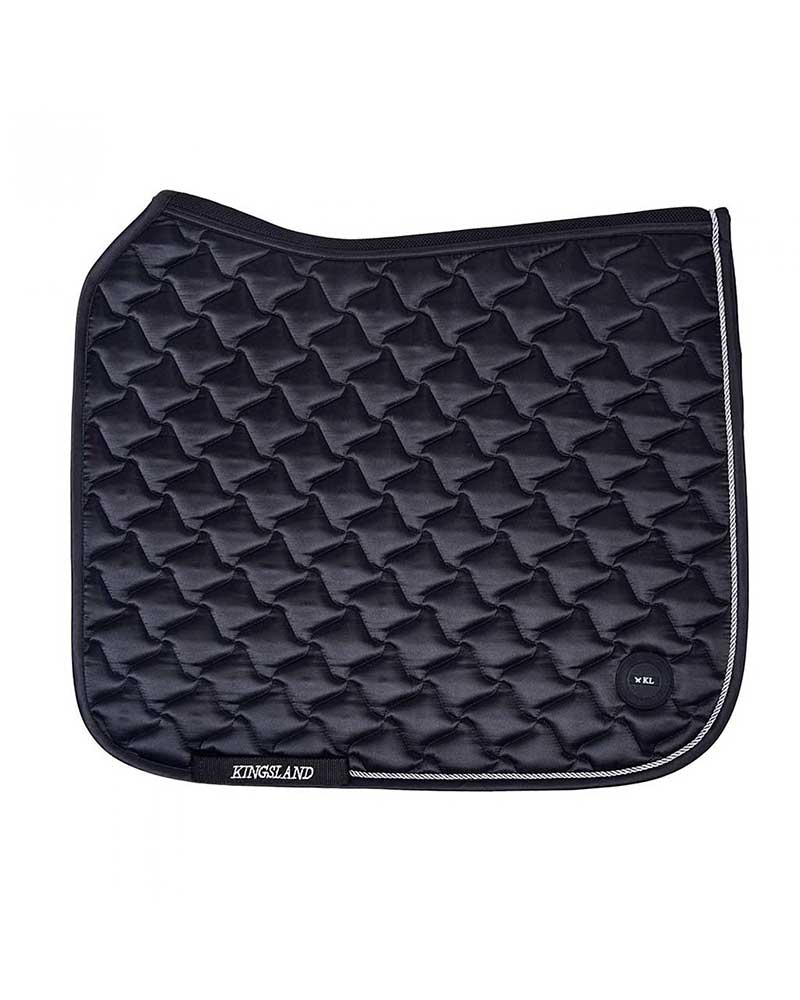 Kingsland Dressage KLemory Black Satin Dressage Saddle Pad for Pony (Sizes C &amp; D)
