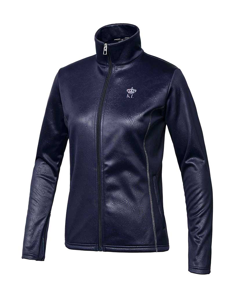 Shiny navy training fleece jacket for women – KLtallulah – Kingsland Dressage