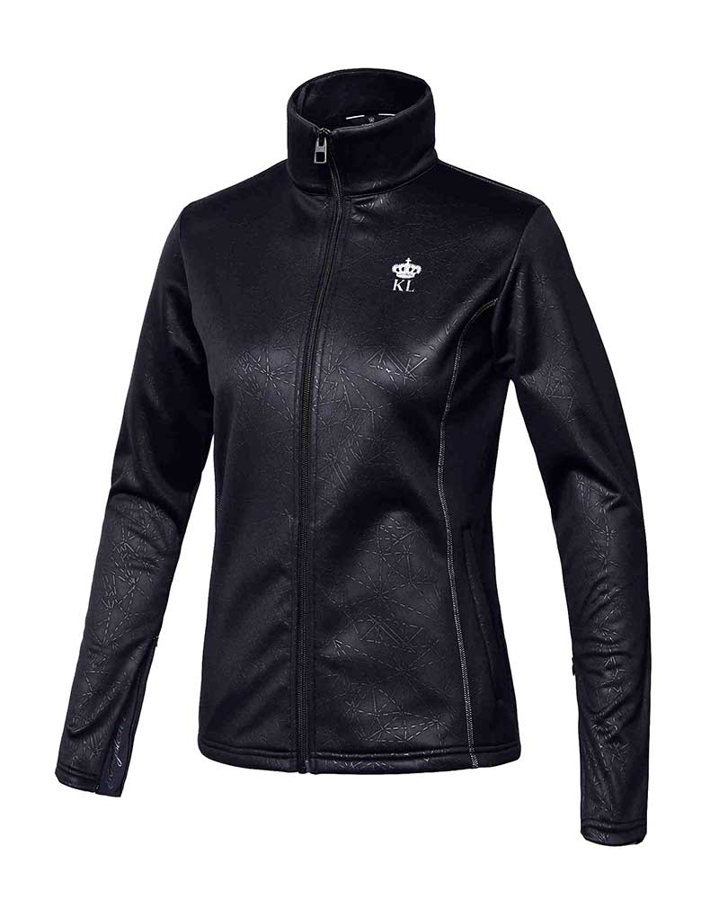 Shiny black training fleece jacket for women – KLtallulah – Kingsland Dressage