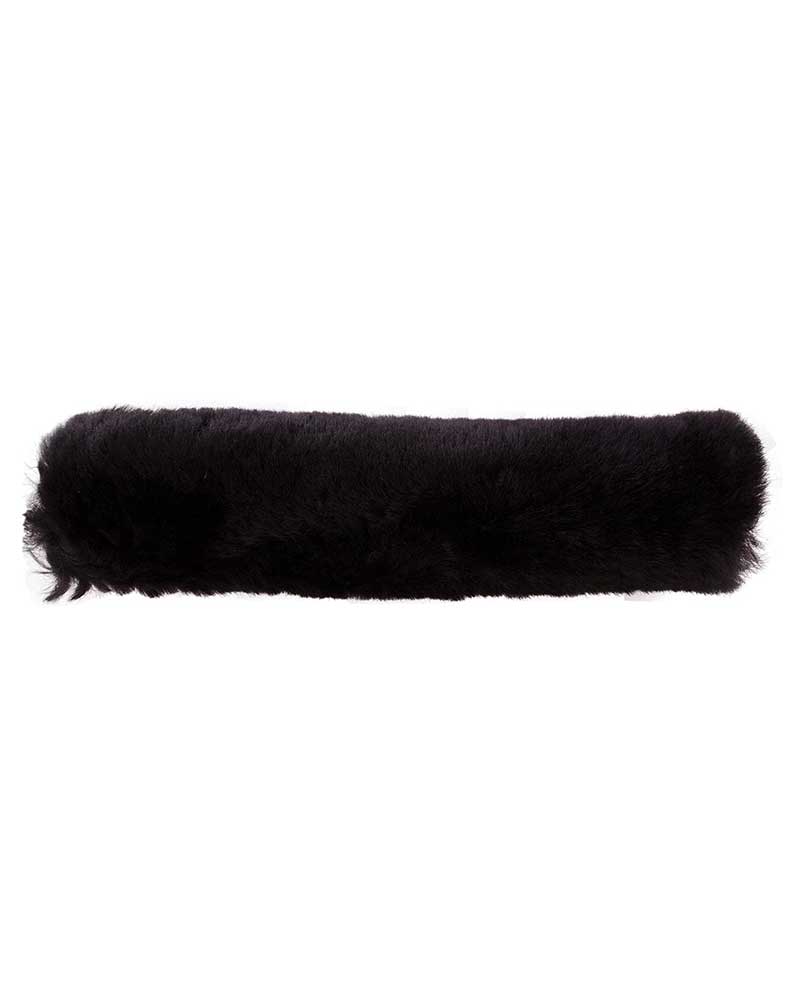 Black sheepskin noseband sleeve - BR