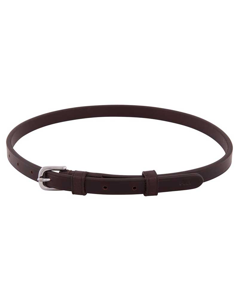 Dark Brown Leather Noseband with Silver Buckle for Horse - BR
