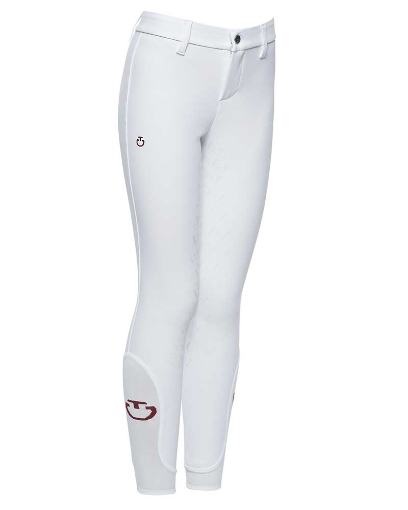 Pantalons blanc sans poches (grip à fond intégral) junior unisexe - Cavalleria Toscana