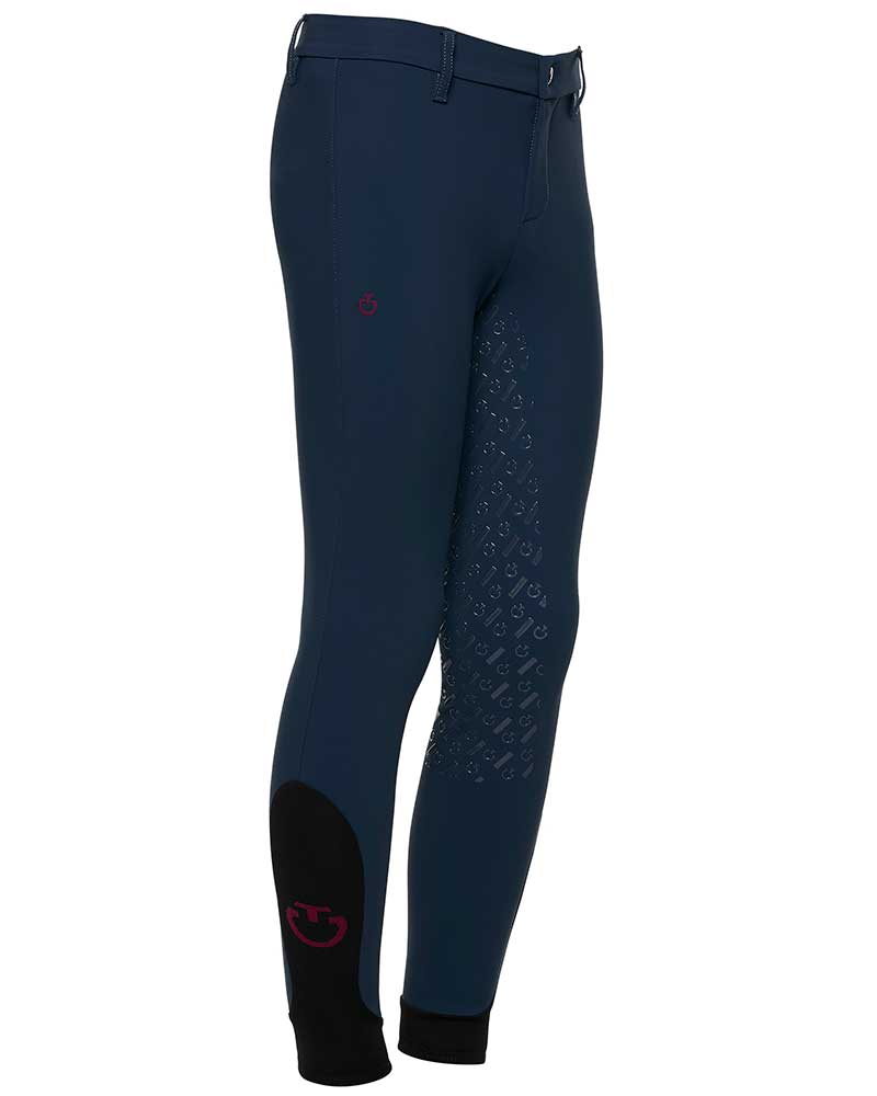 Pantalons bleu marine sans poches (grip à fond intégral) junior unisexe - Cavalleria Toscana
