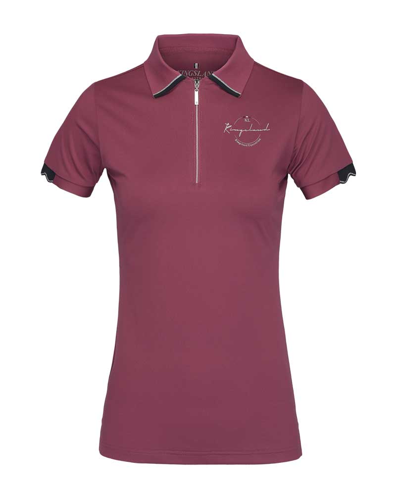 Polo technique rose/frutos du bosque (Pink dry rose) à manches courtes pour femme KLnaina - Kingsland