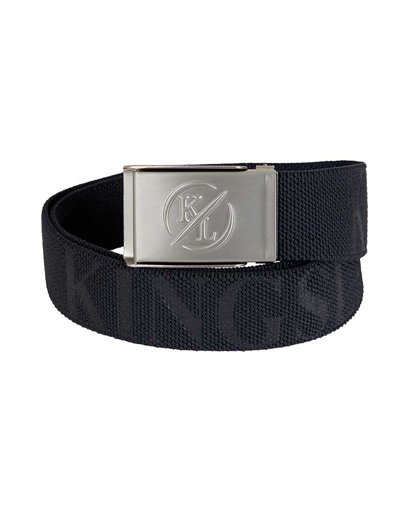 Navy blue elastic belt with plate closure KLollie - Kingsland