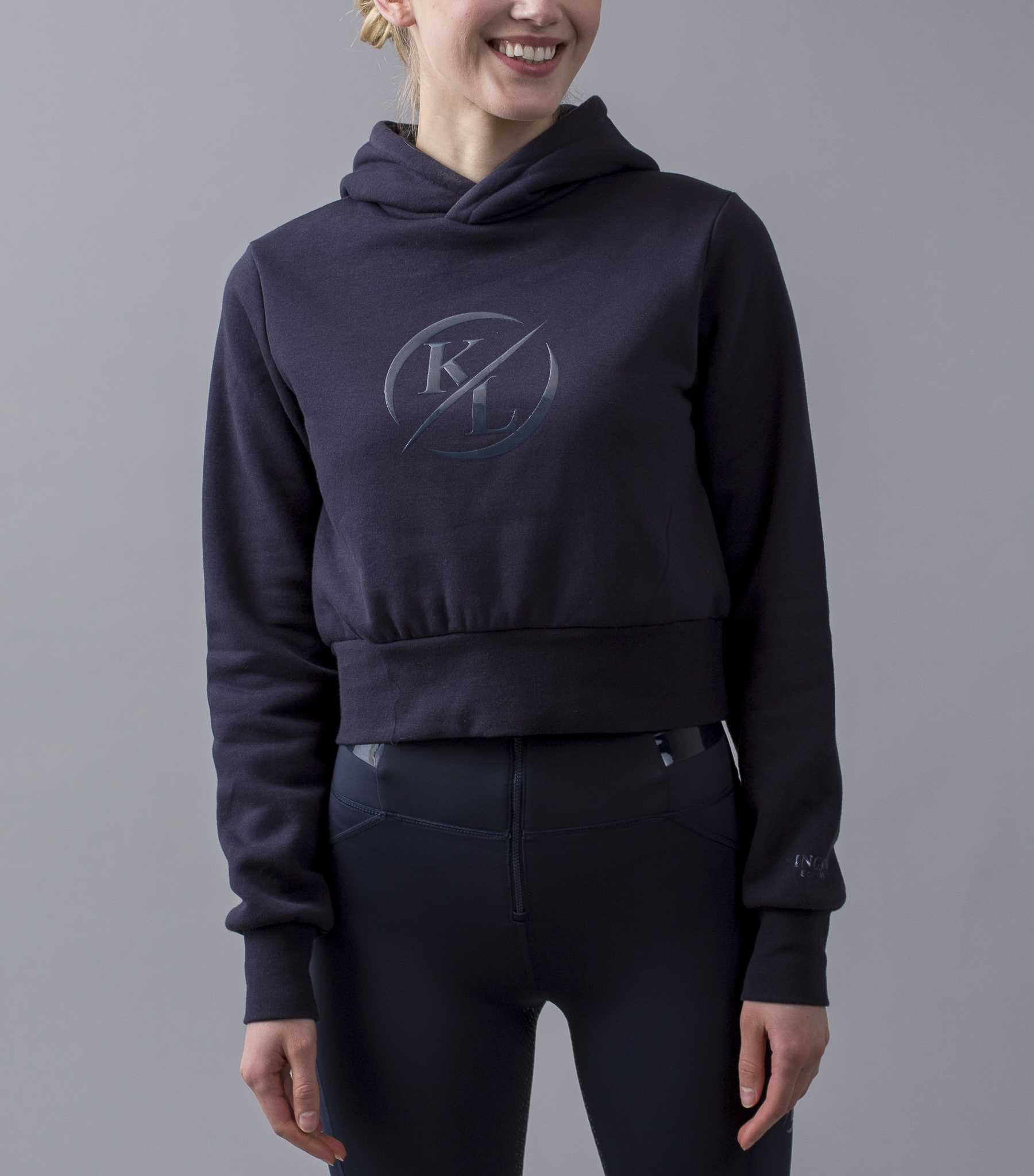 Sweat à capuche courte bleu marine pour femme KLorla - Kingsland