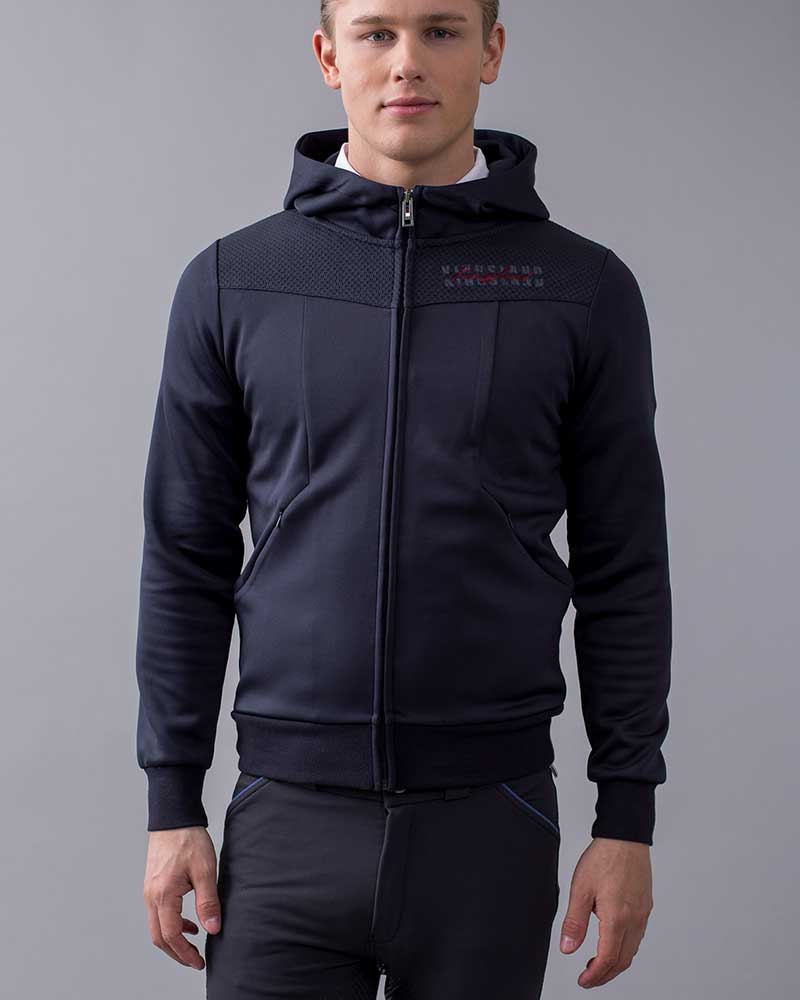 Unisex navy blue zip-up sweatshirt KLodalis - Kingsland