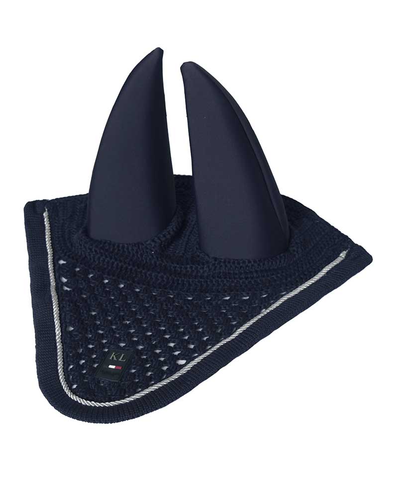 Navy blue crochet earmuffs with thick anti-noise ears for pony KLorli - Kingsland