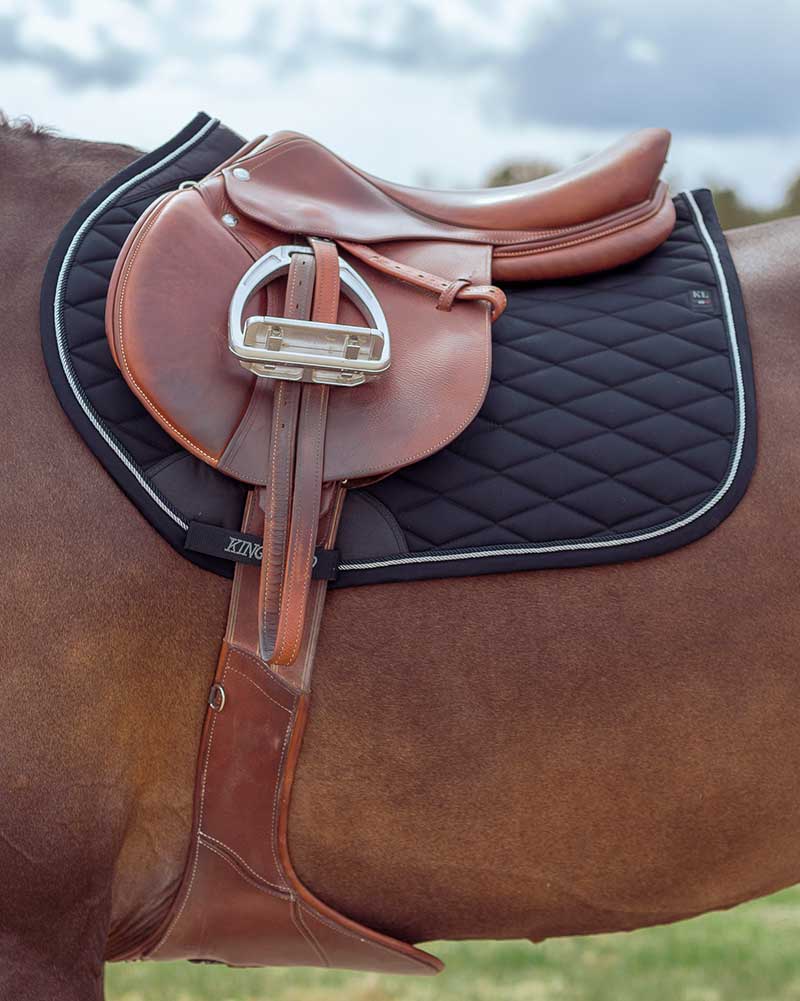Navy blue Coolmax jumping saddle pad KLoaklee - Kingsland