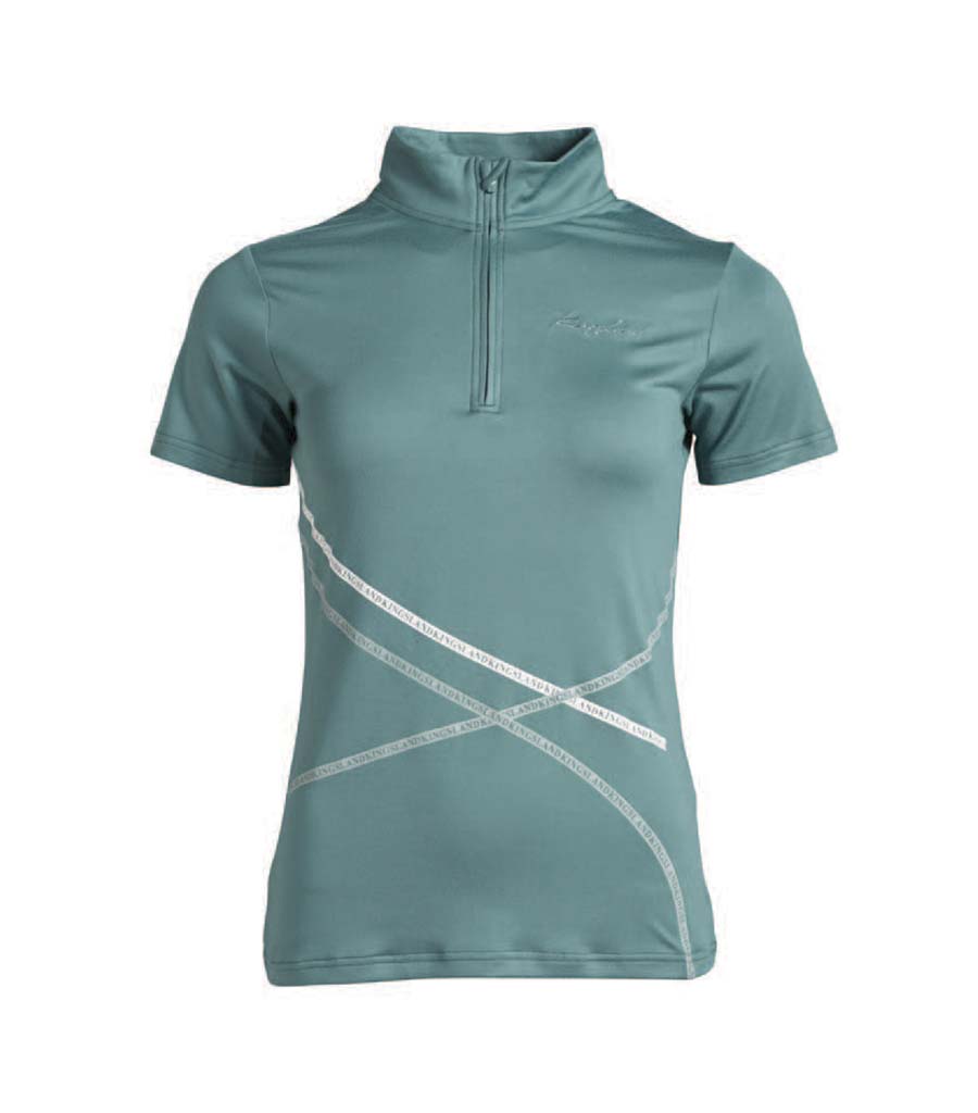 Women's Green Short Sleeve Technical Mesh Polo KLpaula - Kingsland