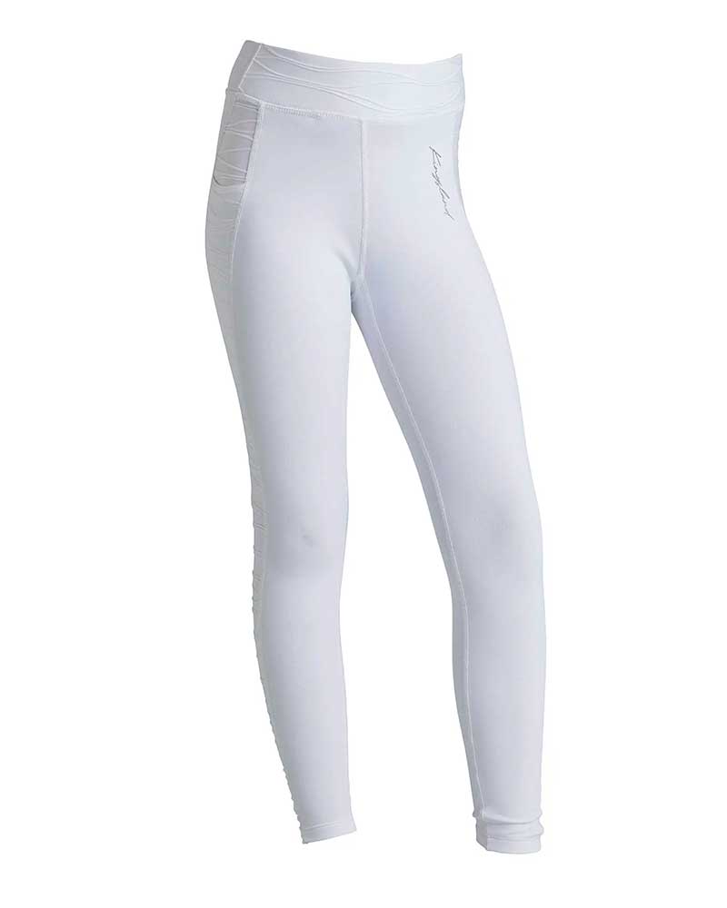 Girl's white winter full grip tights KLkacy - Kingsland