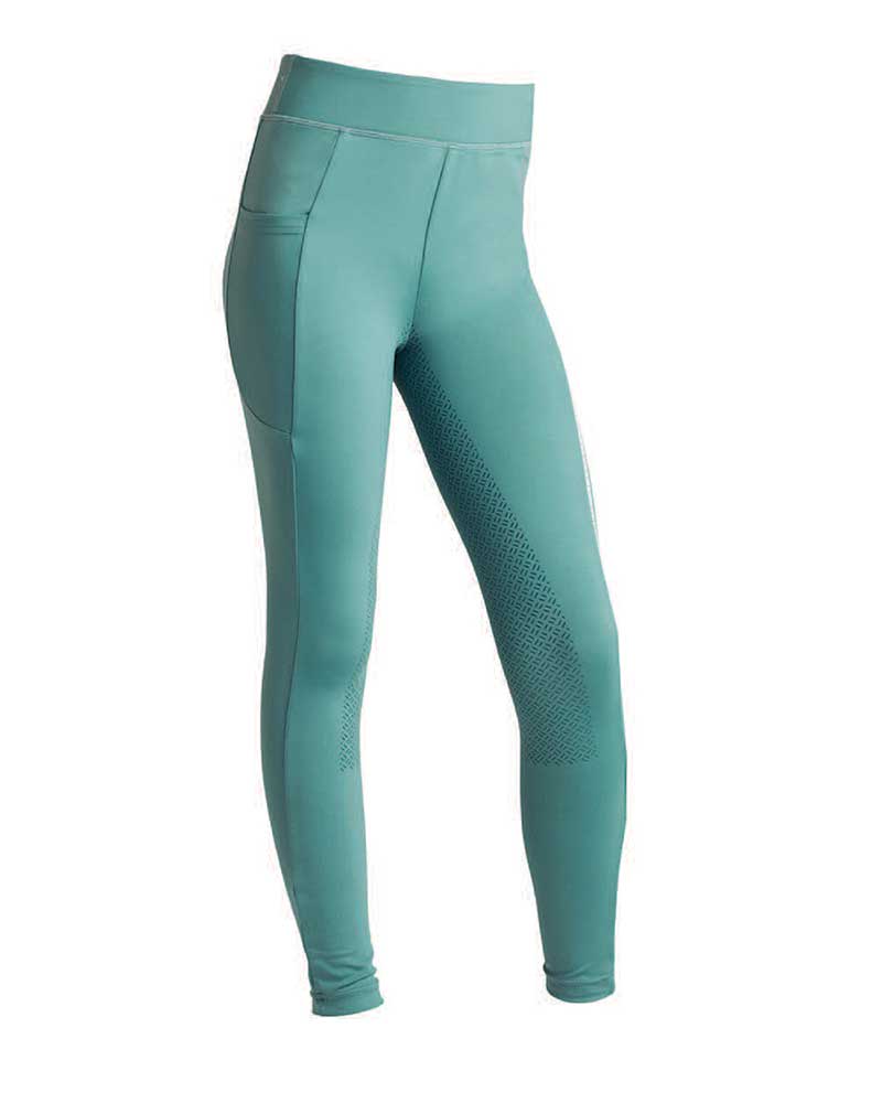 Turquoise green tights with gray and white strips (grip culera) for girls KLkandy - Kingsland