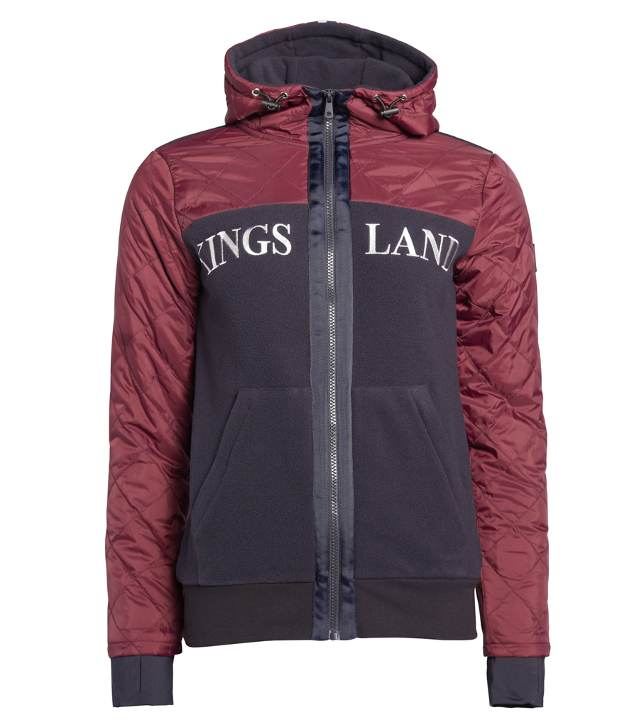 Women's navy blue padded jacket with hood KLmilana - Kingsland