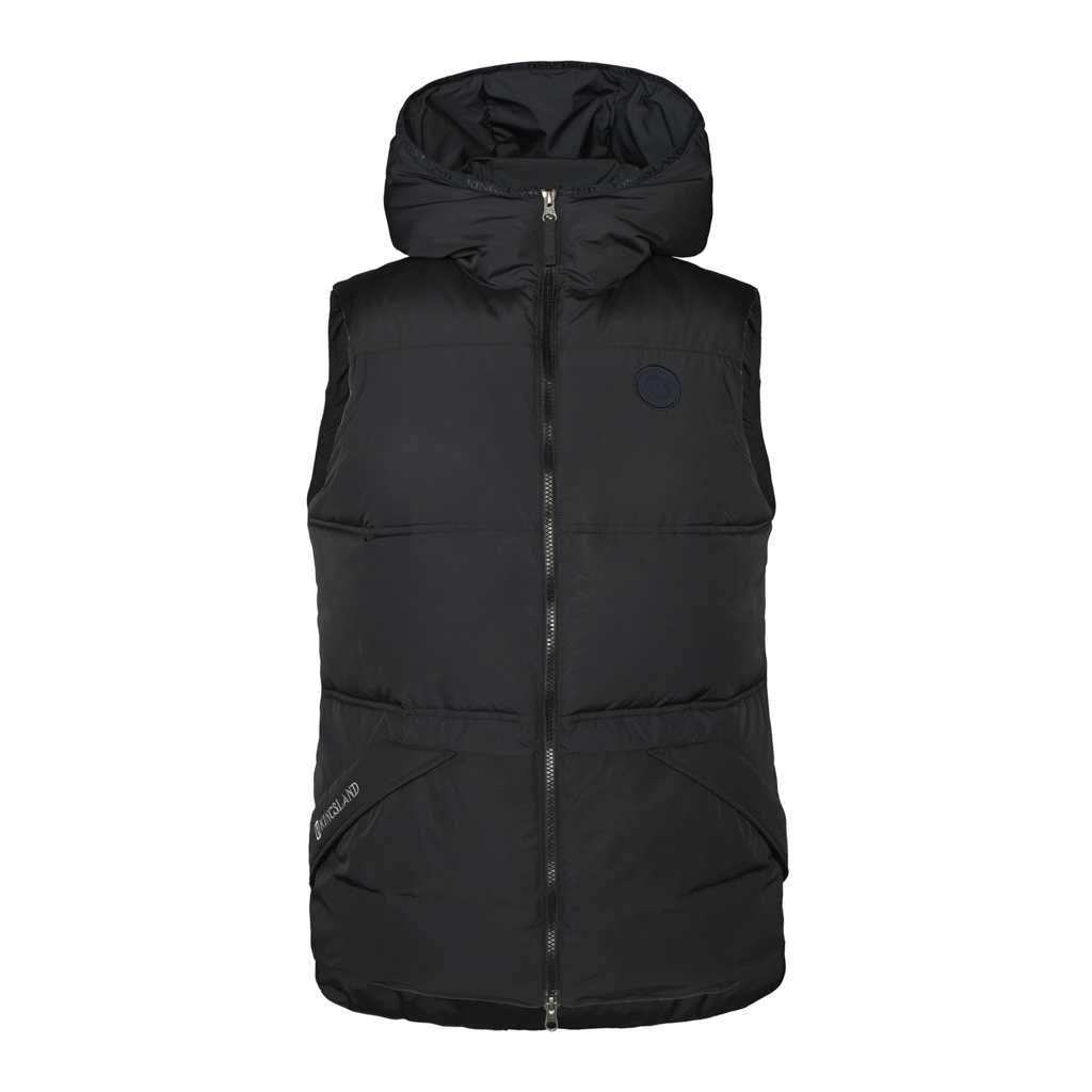 Navy blue padded vest with hood unisex KLrowen - Kingsland