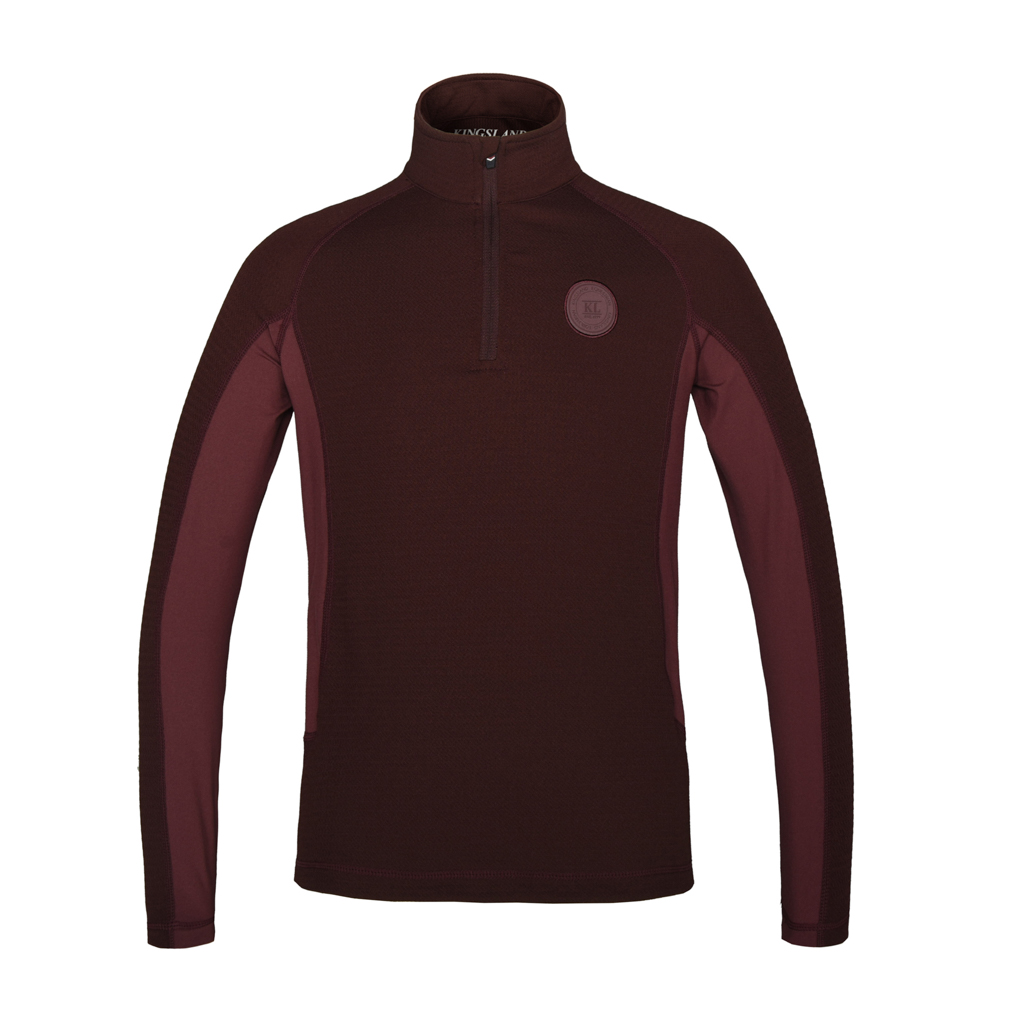 Burgundy long sleeve training t-shirt for girls winter KLruth - Kingsland