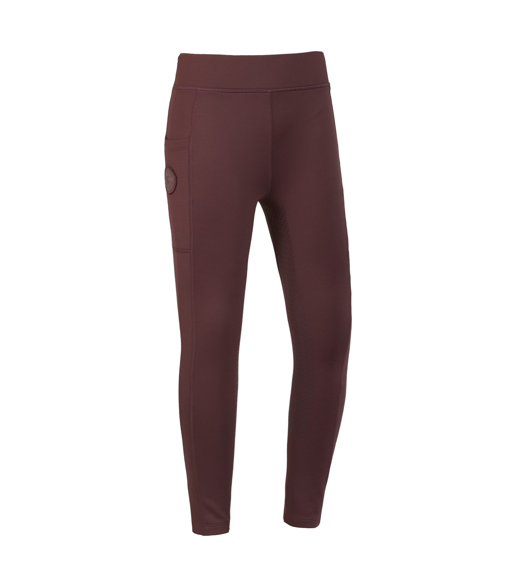 Leggings bordeaux (grip à fond intégral) pour fille - KLKACY F-TEC4 - Kingsland