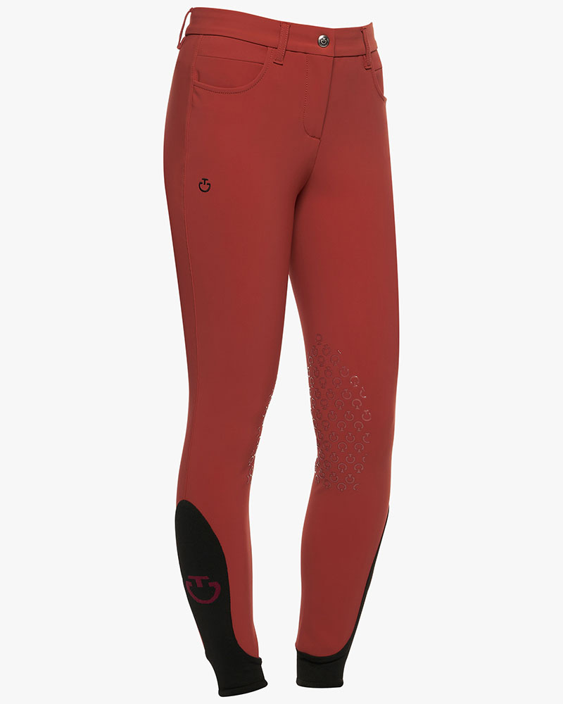 Red pants with pockets (knee grip) for girls - Cavalleria Toscana
