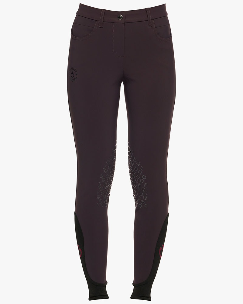Burgundy pants (knee grip) for girls CT-Orbit - Cavalleria Toscana