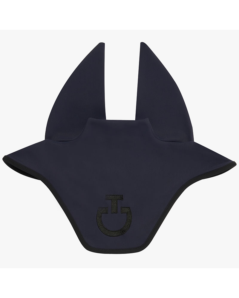 Bonnet avec coupe carrée bleu fumé et noir pour cheval et poney - Cavalleria Toscana