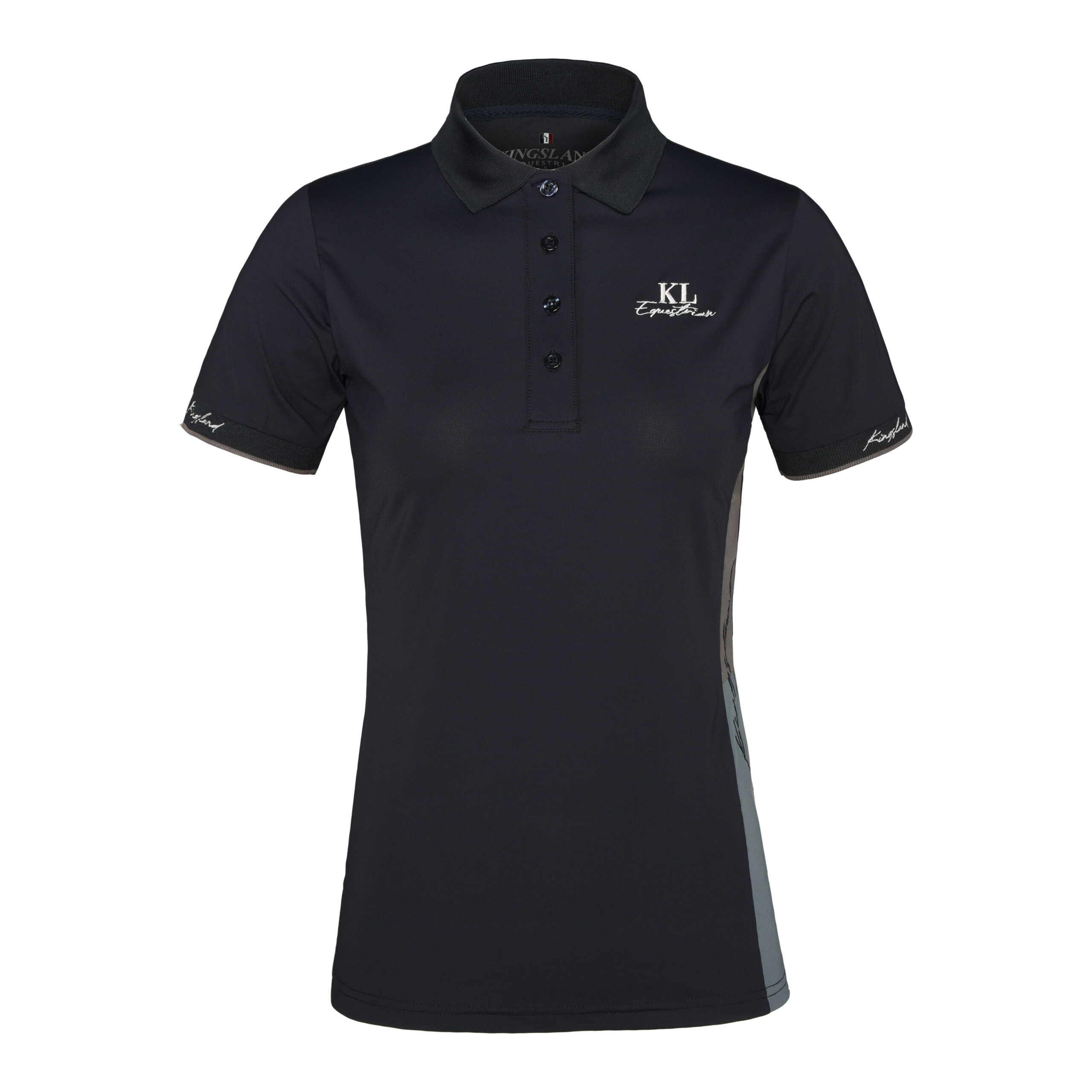 Navy blue short-sleeved polo shirt with collar for women KLtaylin - Kingsland