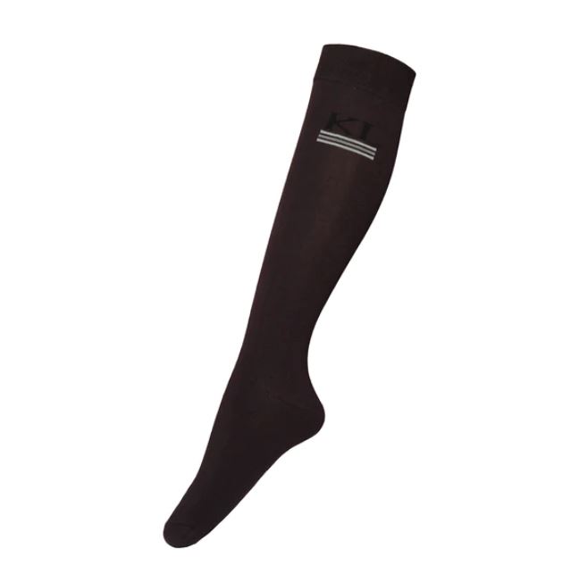 Plum high socks with branded details on top KLelof - Kingsland