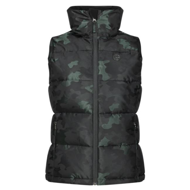 Women's Hoodless Military Print Quilted Vest KLgracy - Kingsland
