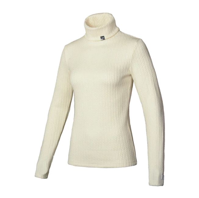 Women's Chunky Cream Knitted Turtleneck Sweater KLfilomena - Kingsland