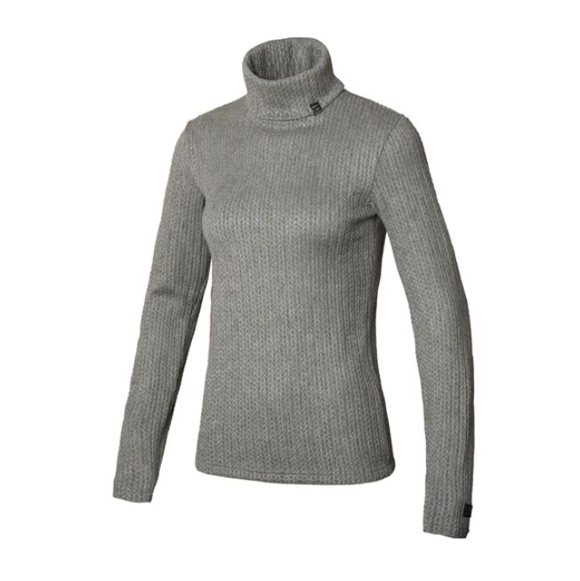 Women's Gray Turtleneck Chunky Knit Sweater KLfilomena - Kingsland