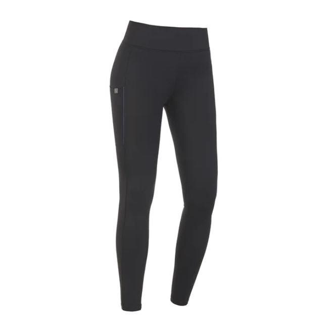 Leggings de compression gris foncé avec poche (grip à fond intégral) pour femme KLkarina W F-Tec FG - Kingsland