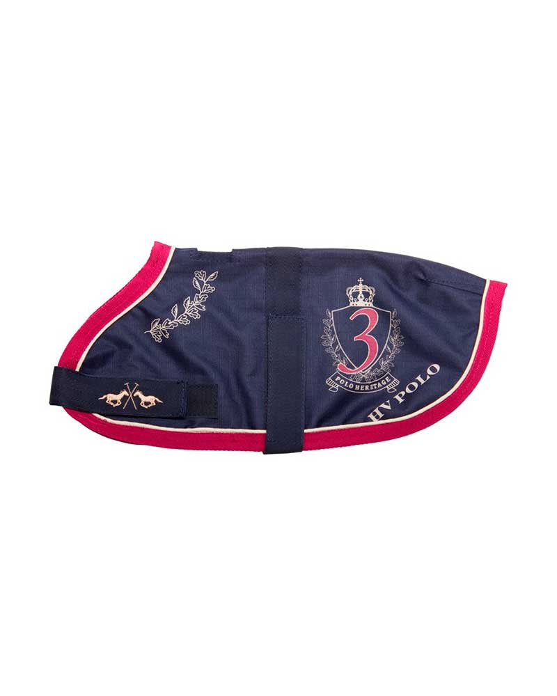 Manteau pour chien bleu marine et rouge imperméable Akira - HV Polo