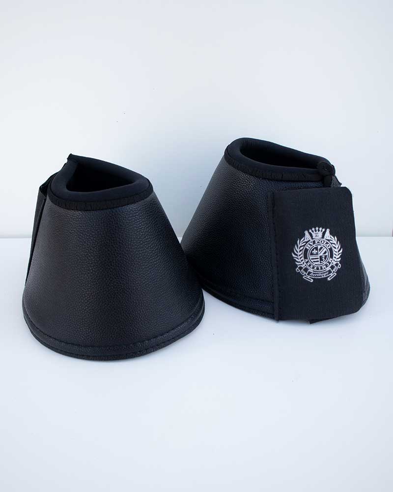 Lot de 2 cloches noires pour cheval Favouritas - HV Polo