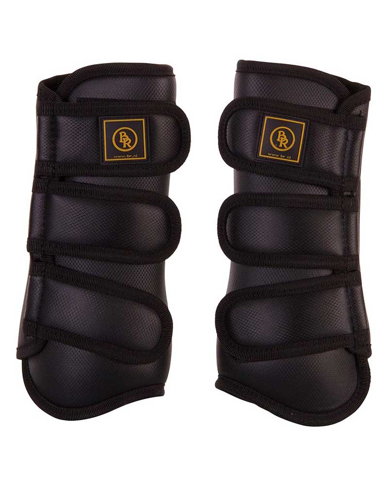 Lot de 2 protections de dressage noirs pour cheval et/ou poney Pro Max - BR