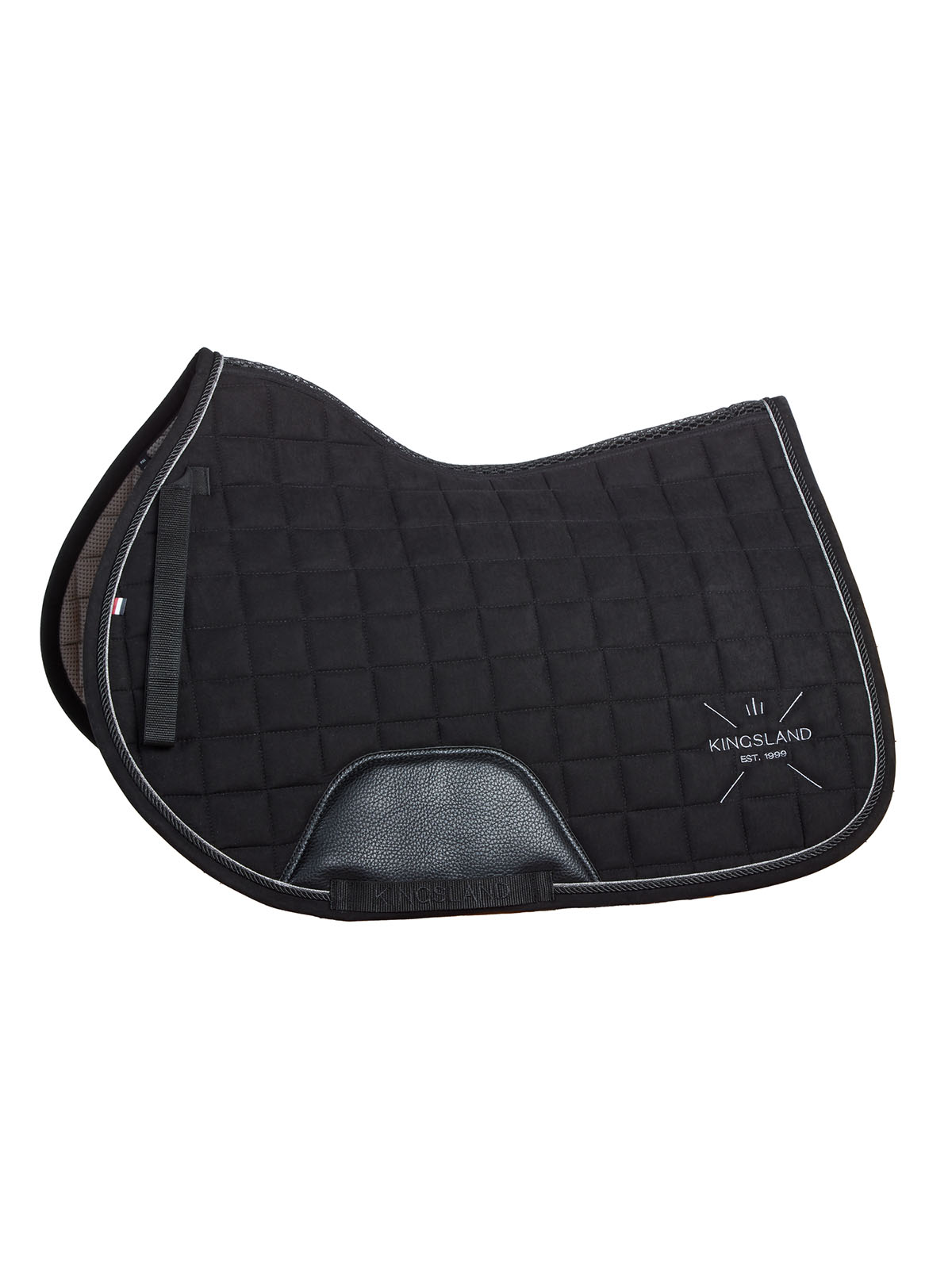 Black jumping saddle pad with check quilting for horse KLmona - Kingsland