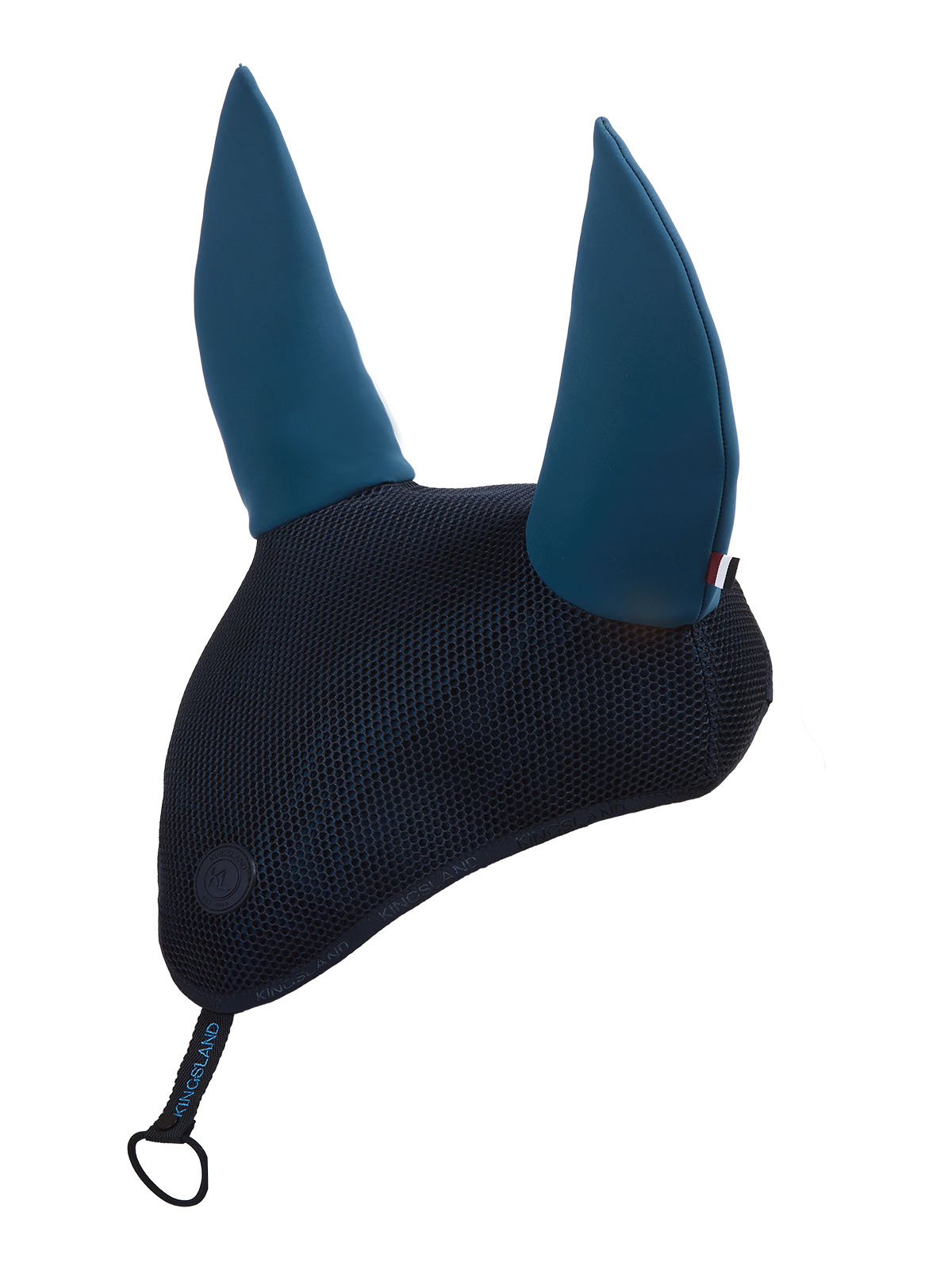 Navy Blue Earmuffs with Black Mesh and Noise-Reducing Earmuffs for Horses and Pony KLMaxine - Kingsland