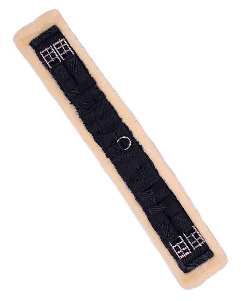 Black Dressage Girth with Sheepskin Lining for Horse – Ontario - QHP